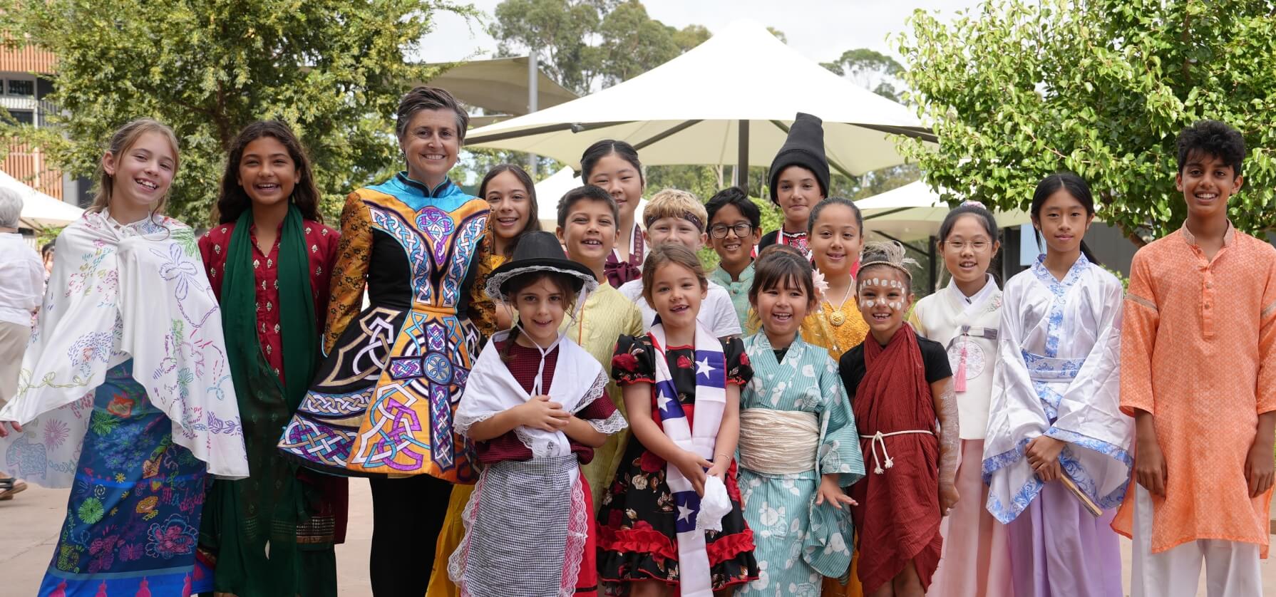 Junior  Students in cultural dress